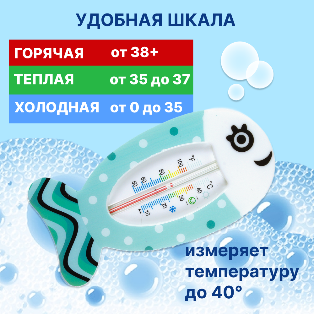 Термометр для воды Uviton для новорожденных двухсторонний Мятный 0053 - фото 3