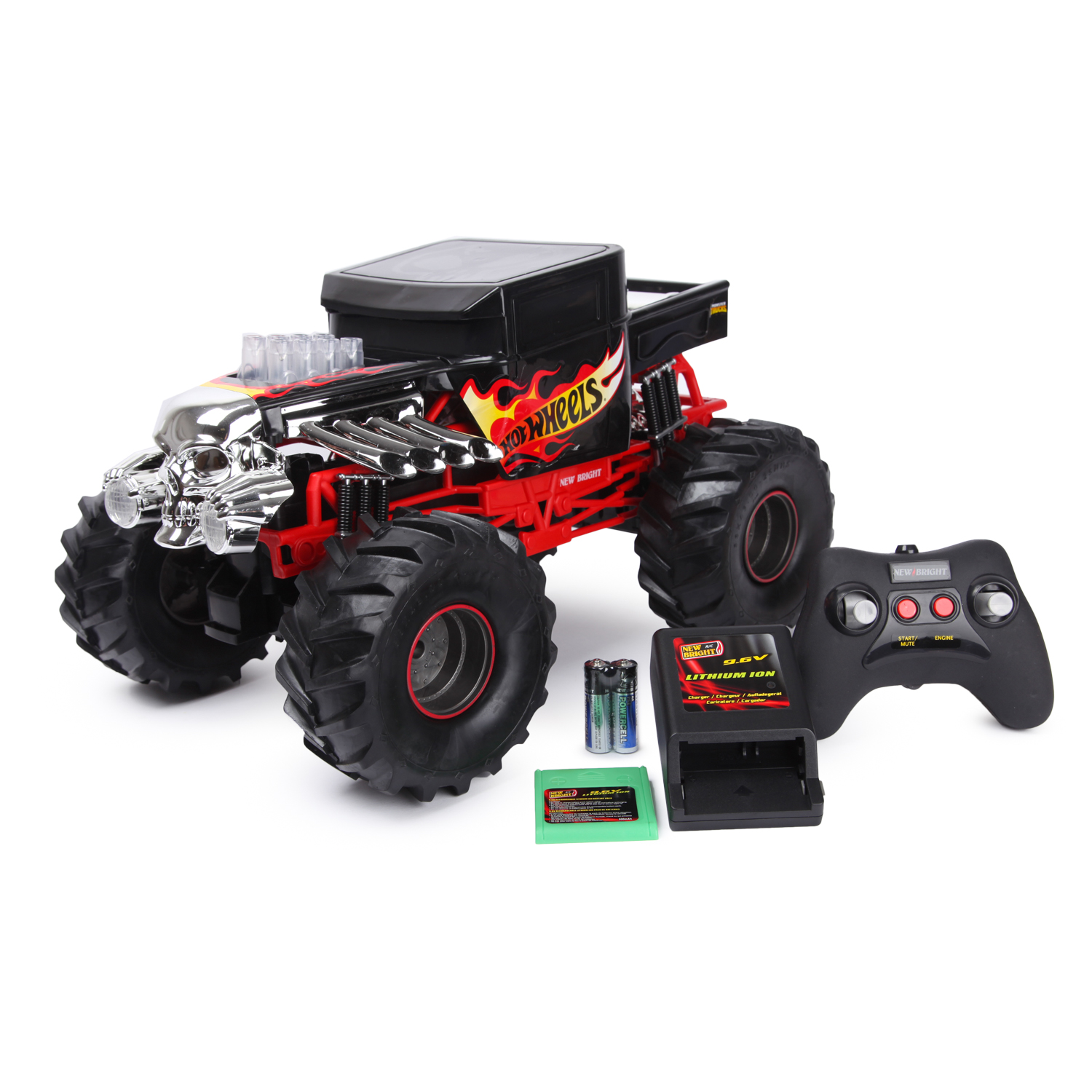 Машина Hot Wheels РУ 1:10 Monster Truck Bone Shaker Черный 61050