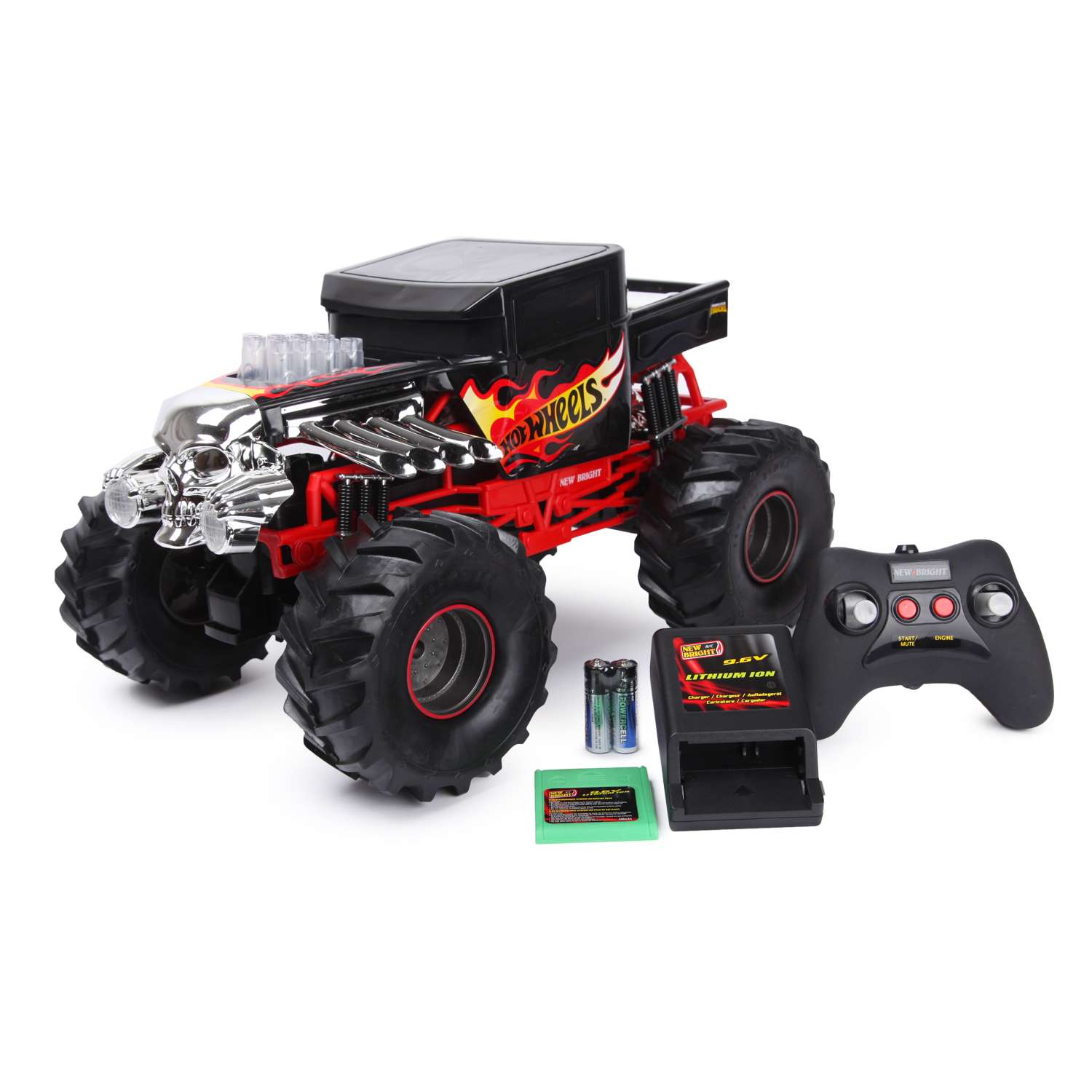 Машина Hot Wheels РУ 1:10 Monster Truck Bone Shaker Черный 61050 - фото 1