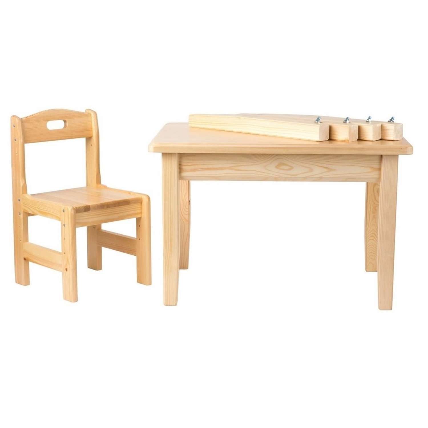 Набор Мебель для дошколят стол со стульчиком регулируемый для детей от 2 до 6 лет - фото 2