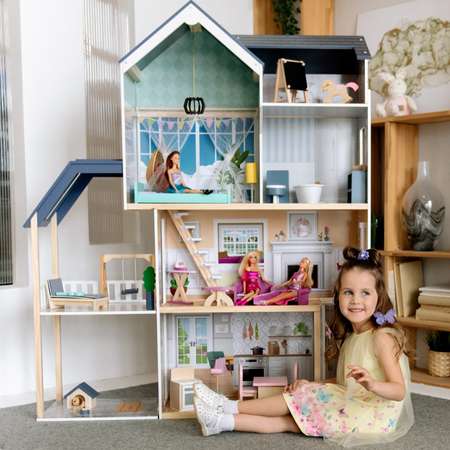 Кукольный домик PAREMO Мэделин Авенью с мебелью 28 предметов