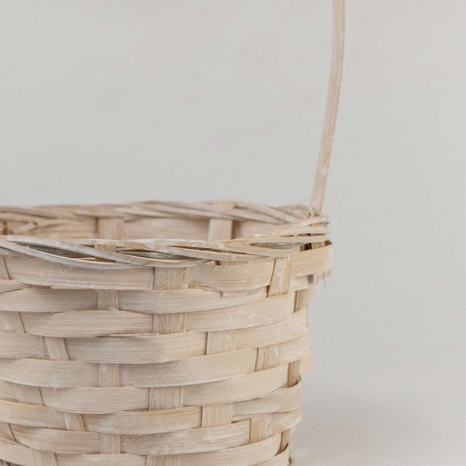 Корзина плетеная Азалия Декор из бамбука D16х10хH32см цвет белый - фото 3