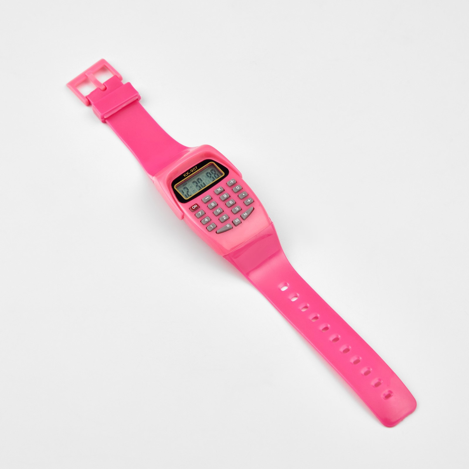 Часы Sima-Land наручные электронные детские с калькулятором ремешок силикон l-21 см розовые - фото 4