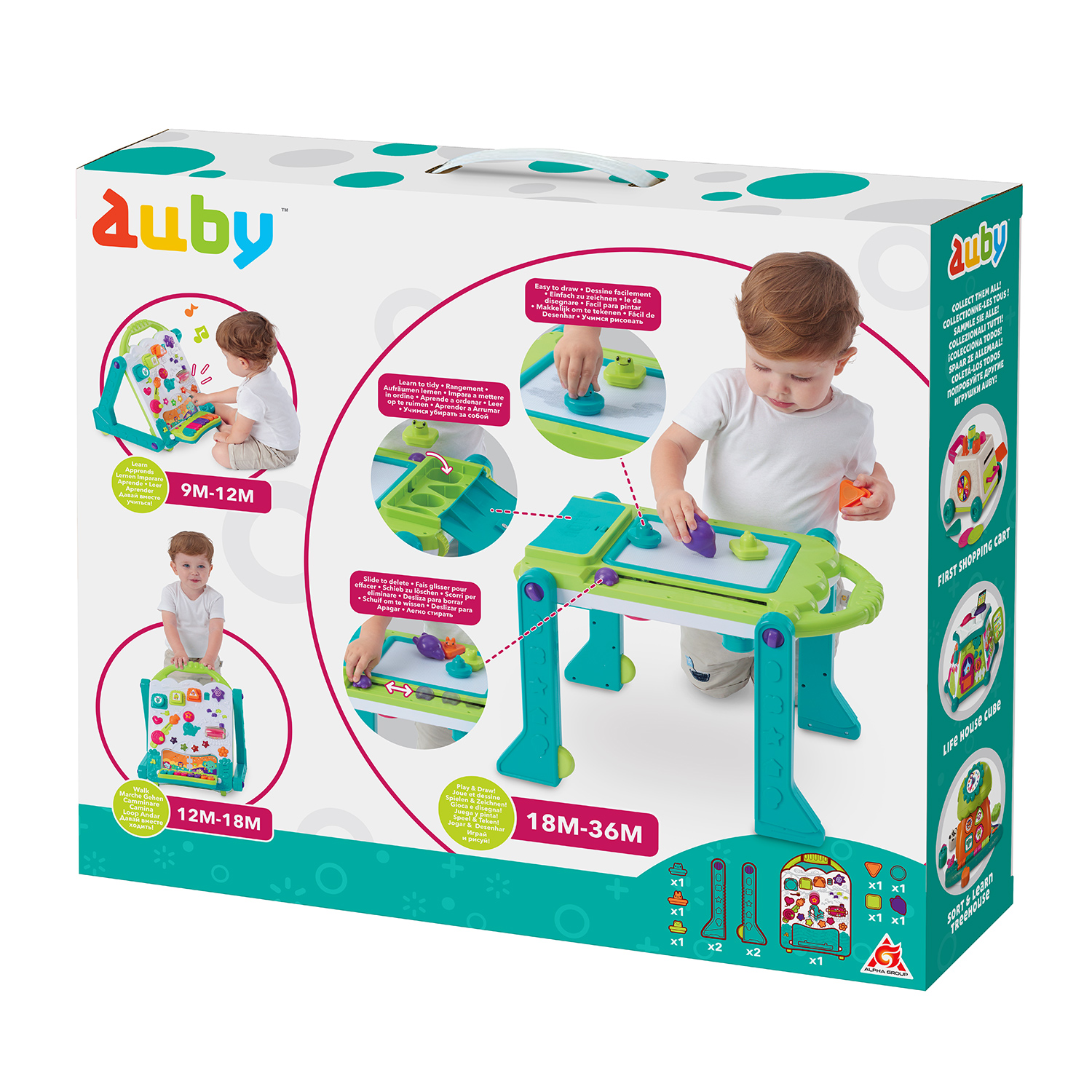 Игрушка развивающая Auby Доска 3в1 интерактивная 1089 - фото 7