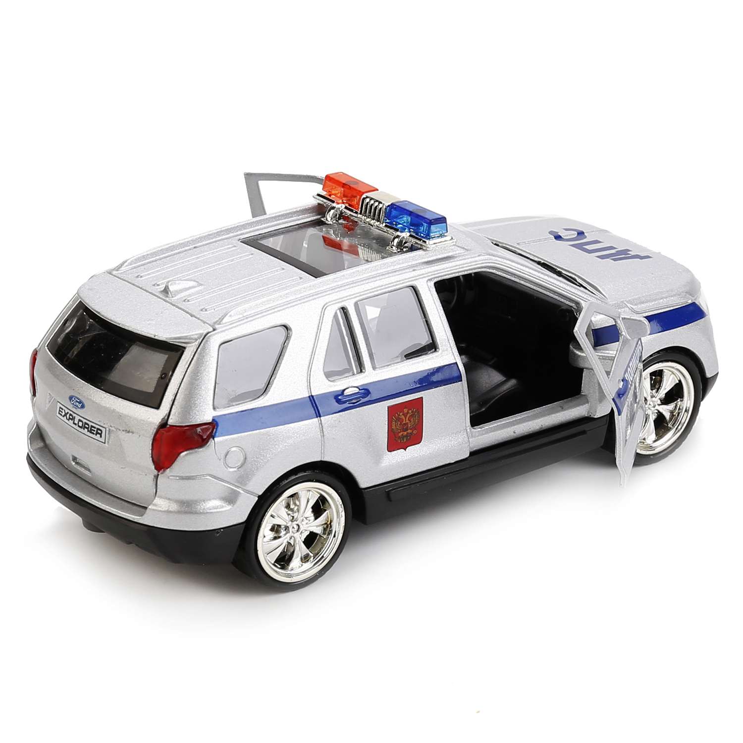 Машина инерционная Технопарк Ford Explorer Полиция открывающиеся двери 243667 243667 - фото 4