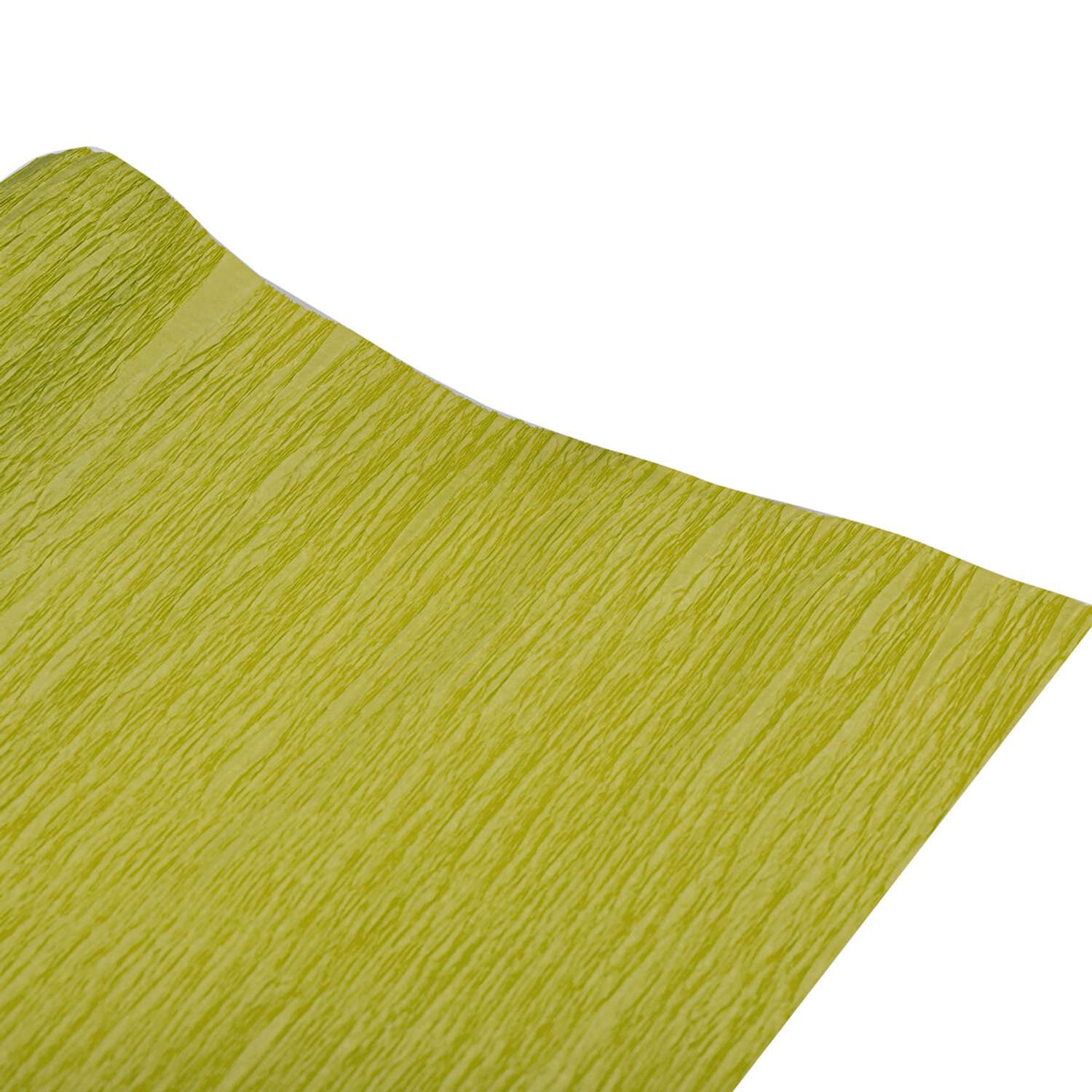 Бумага цветная Остров Сокровищ креповая упаковочная для подарков и цветов 110 г/м2 желто-зеленая 50х250см - фото 4