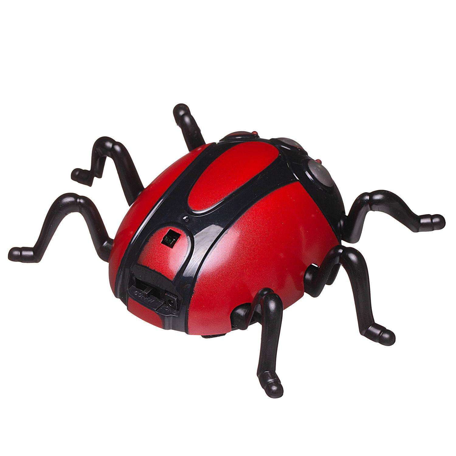 Интерактивная игрушка Junfa Жук на радиоуправлении красный ползает по стенам с зарядным устройством свет - фото 2