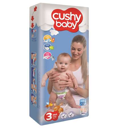 Подгузники детские CUSHY BABY Размер 3