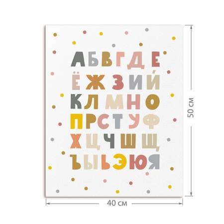 Интерьерный постер Moda interio Алфавит русский 40х50 см