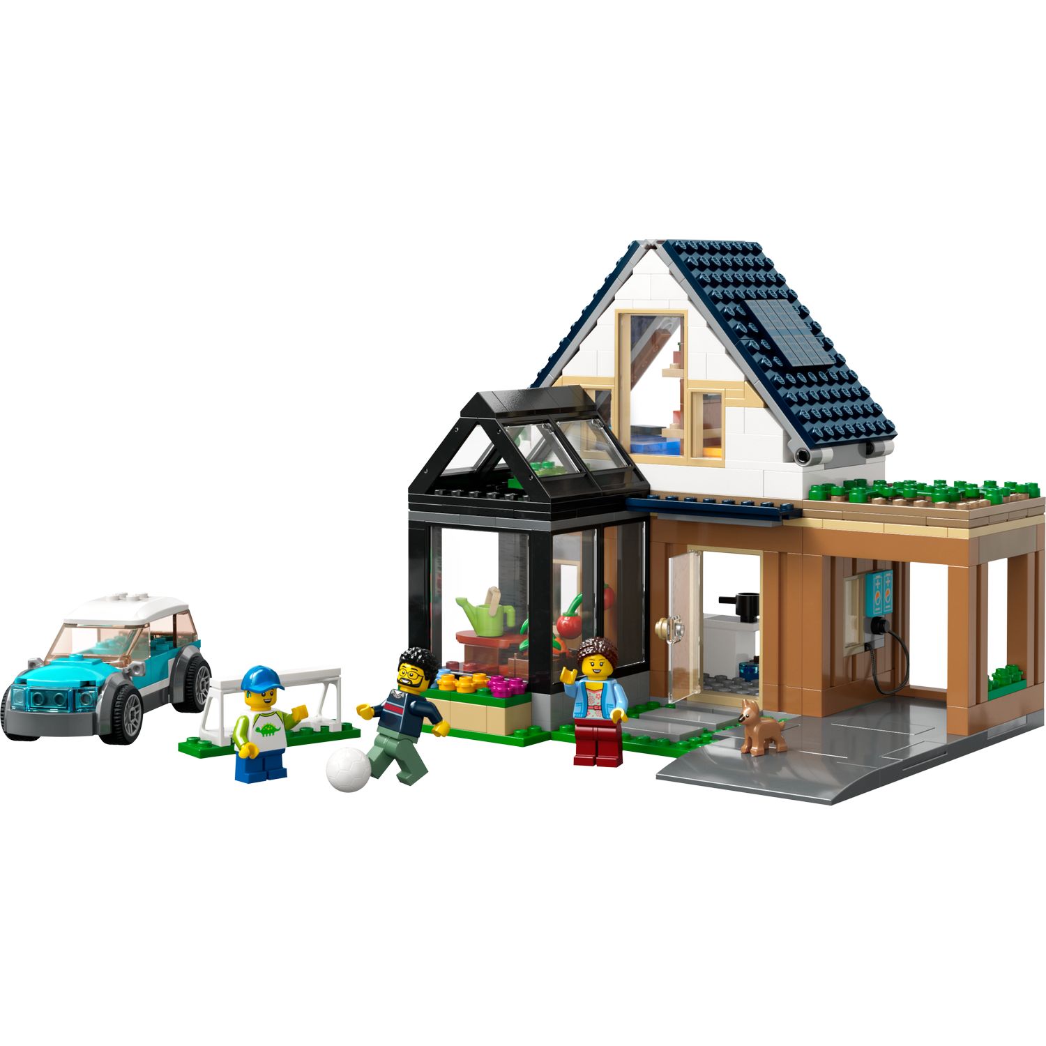 Конструктор LEGO City Family House and Electric Car 60398 купить по цене  6199 ₽ в интернет-магазине Детский мир