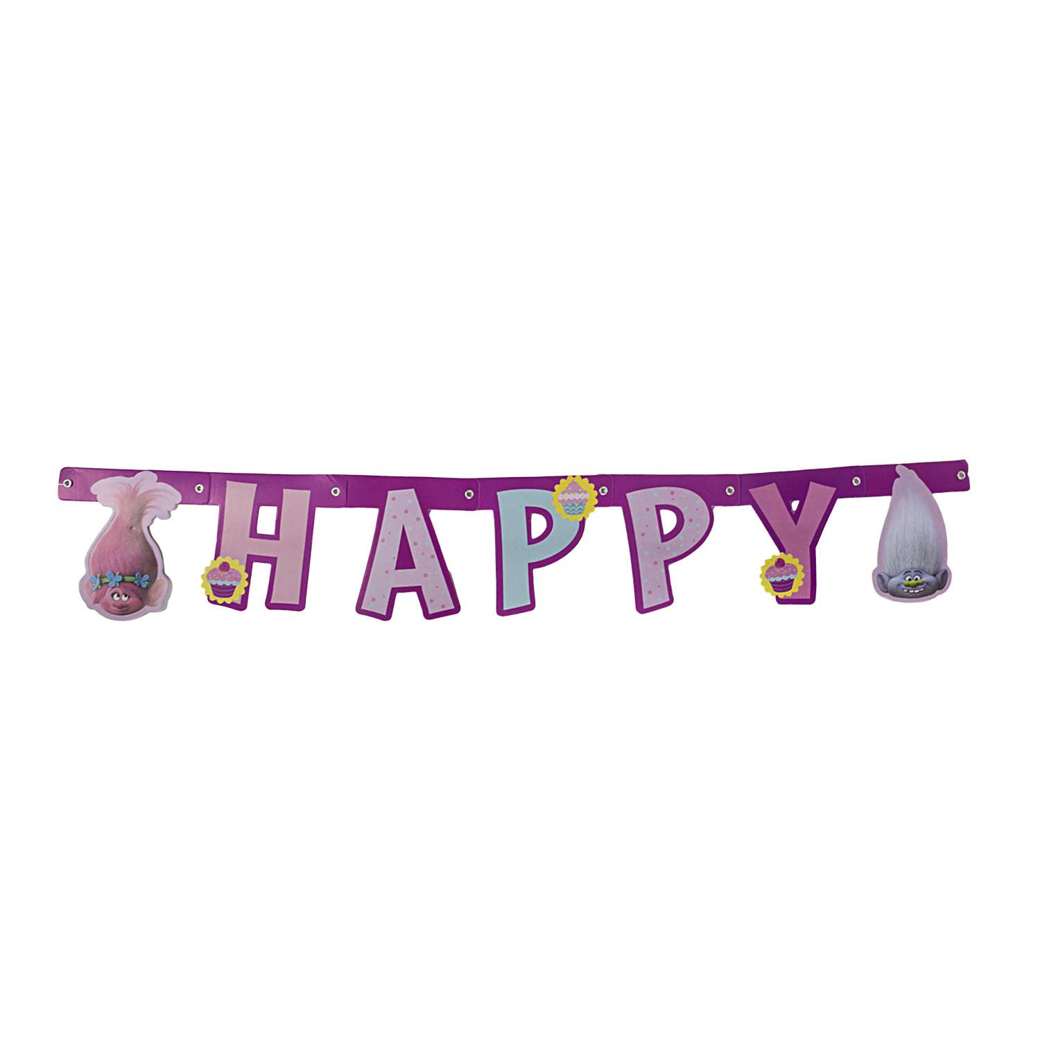 Праздничная гирлянда-буквы Trolls Happy Birthday - фото 6