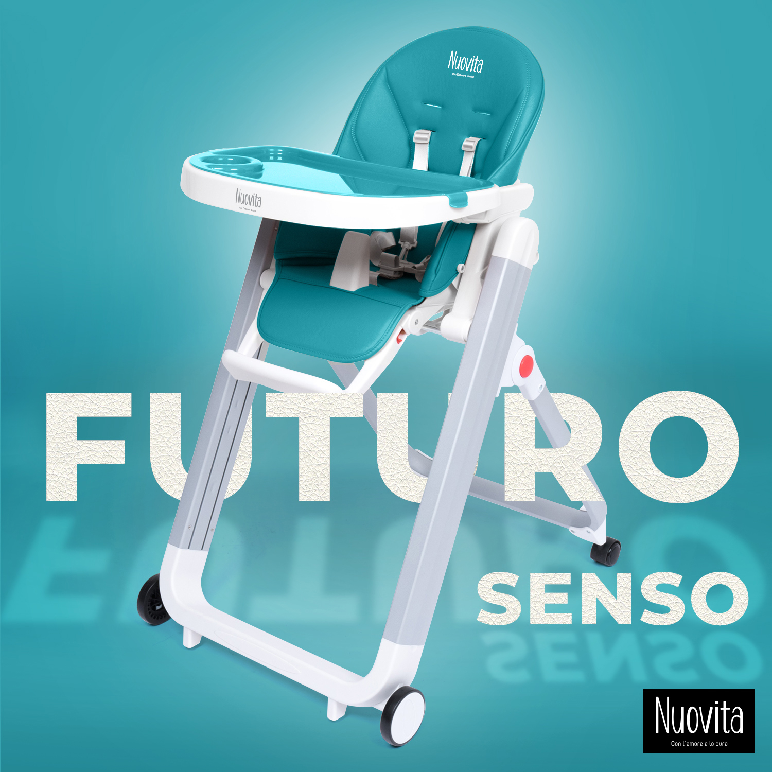 Стульчик для кормления Nuovita Futuro Senso Bianco Бирюзовый - фото 2