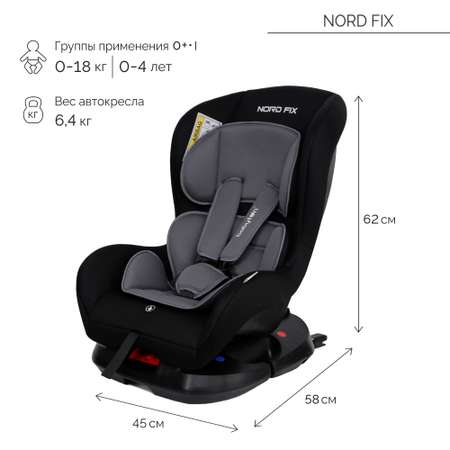 Автокресло Babyton Nord Fix Black-Grey Isofix 0+/1 (0-18 кг)