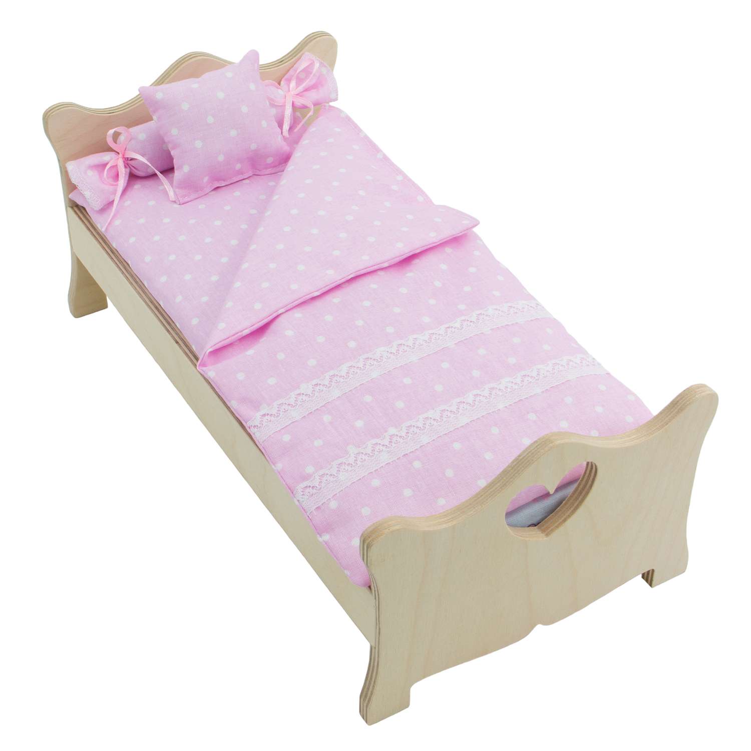 Комлпект постельного белья Модница для куклы 29 см пастельно-розовый 2002пастельно-розовый - фото 2