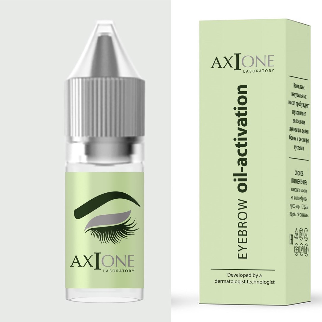 Масло для волос AXIONE бровей и ресниц Eyebrow oil activator 10 мл - фото 1