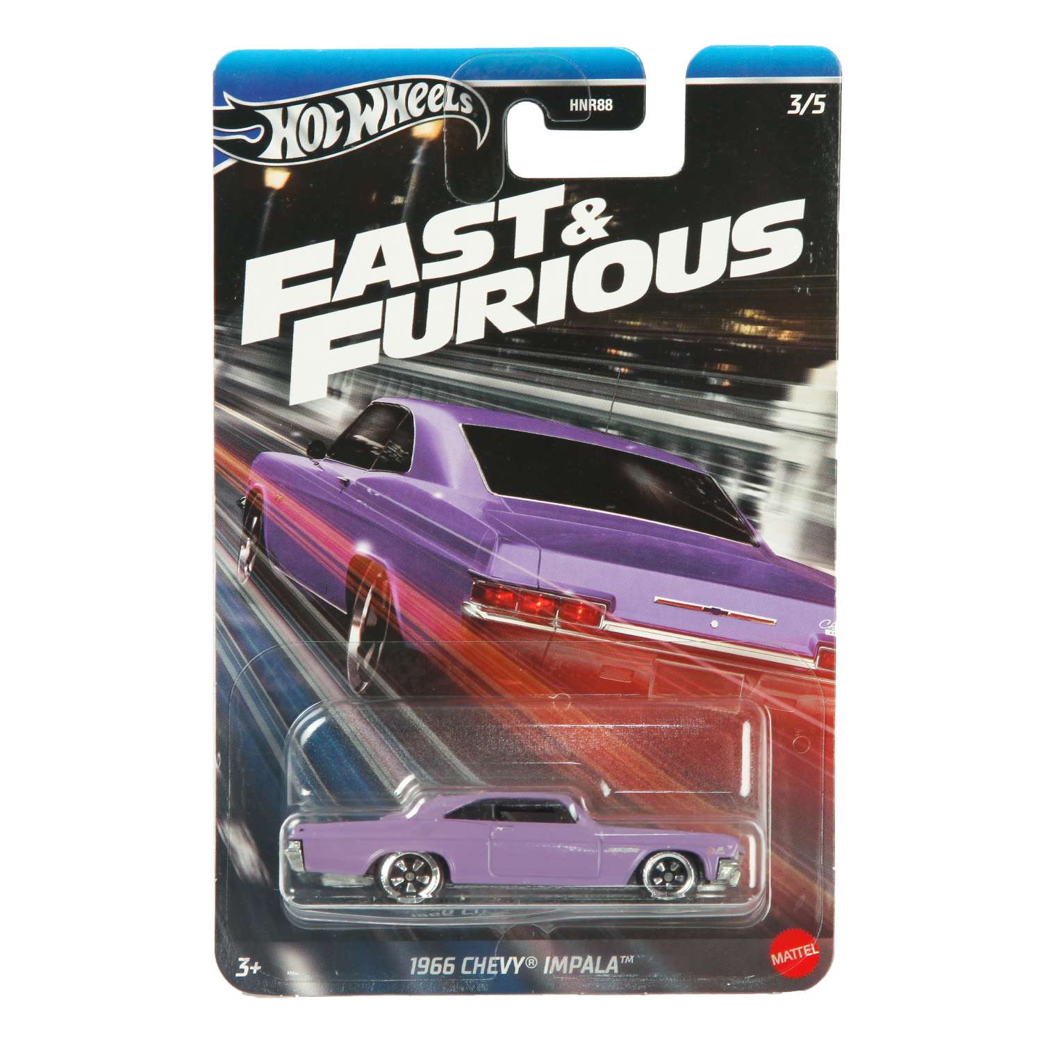 Автомобиль Hot Wheels Fast and Furious 1:64 фиолетовый HNR88 - фото 7