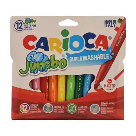 Фломастеры CARIOCA шестигранные 12 цв