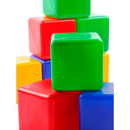 Игровой набор для детей Новокузнецкий Завод Пластмасс Кубики цветные развивающие 9 шт