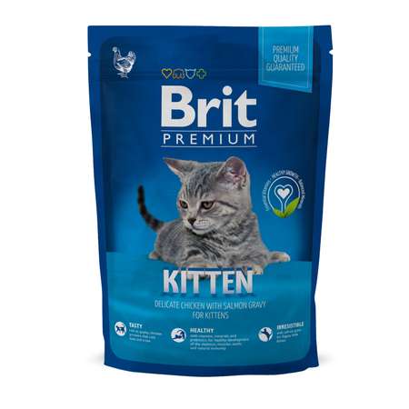 Корм для котят Brit 800г Premium курица в лососевом соусе