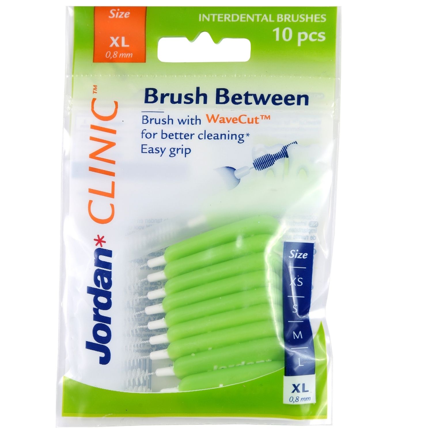 Межзубные ершики JORDAN CLINIC BRUSH BETWEEN 0.8 mm XL - фото 1