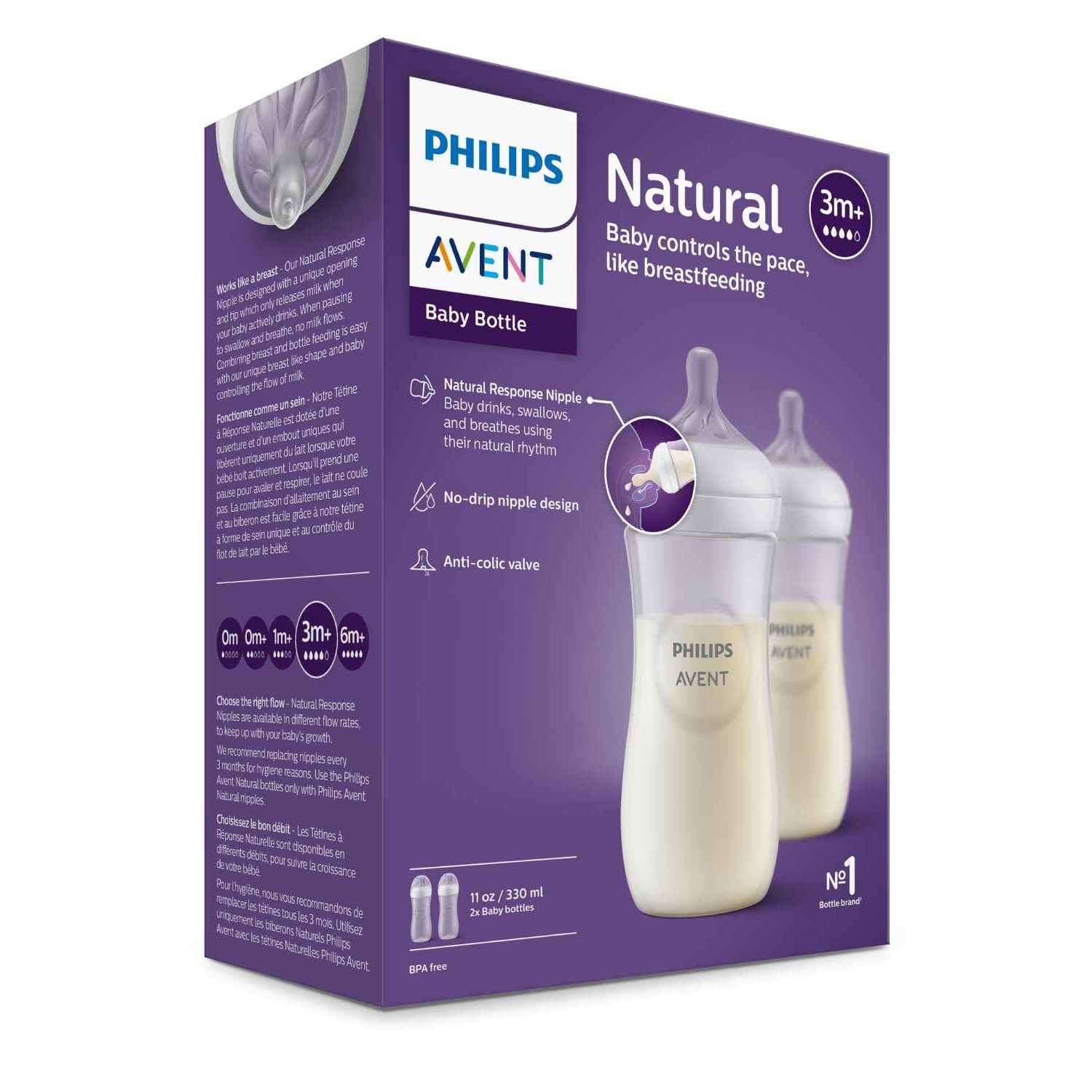 Бутылочка для кормления Philips Avent Natural Response 330мл с 3месяцев 2шт SCY906/02 - фото 18