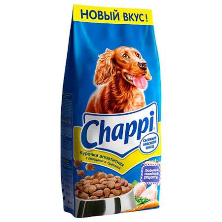 Корм для собак Chappi 15кг аппетитная курочка сухой