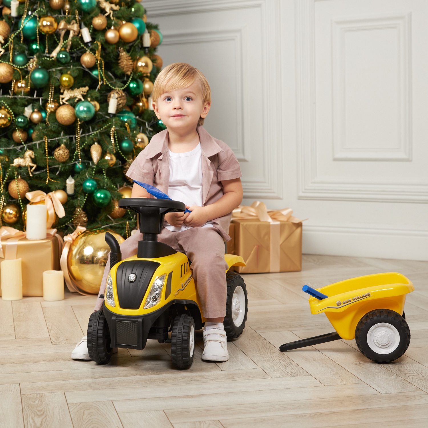 Каталка BabyCare Holland Tractor розовый - фото 12