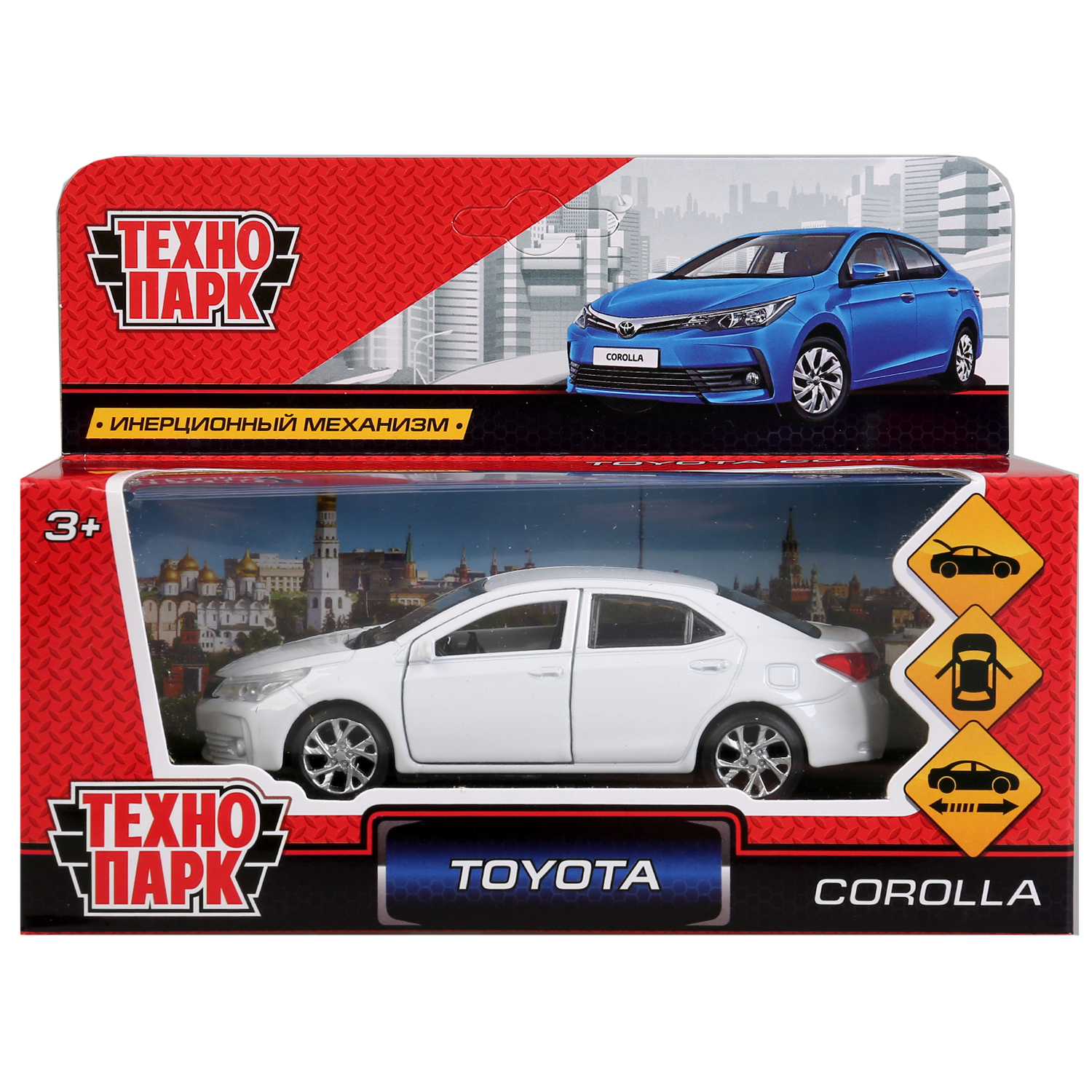 Автомобиль Технопарк Toyota COROLLA белый 268483 - фото 1