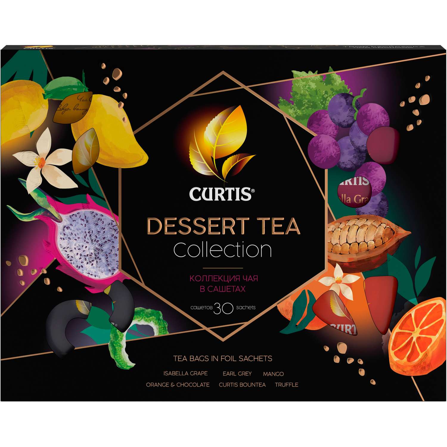 Чайное ассорти Curtis Dessert Tea Collection 30 пакетиков 6 вкусов - фото 1