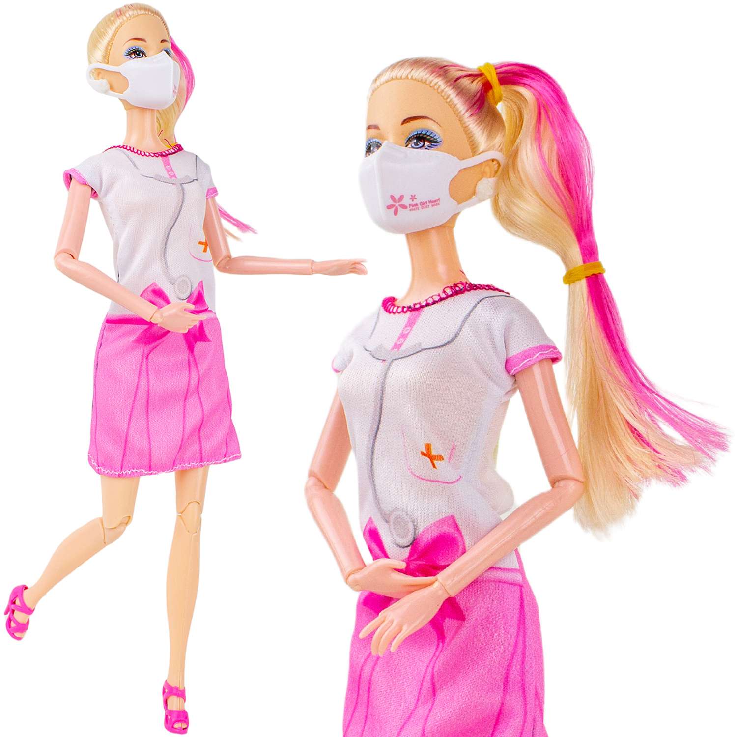Кукла доктор Story Game JX200-89/розовый - фото 2
