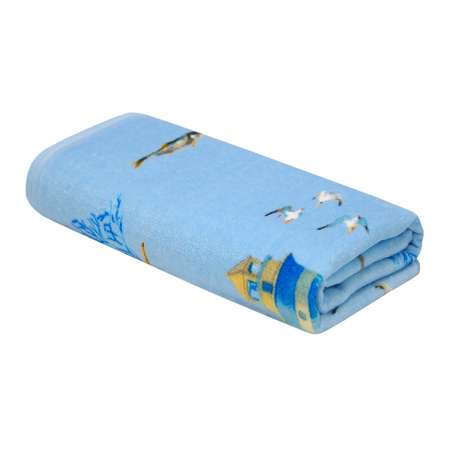 Махровое полотенце Bravo Круиз 30х60 см голубое