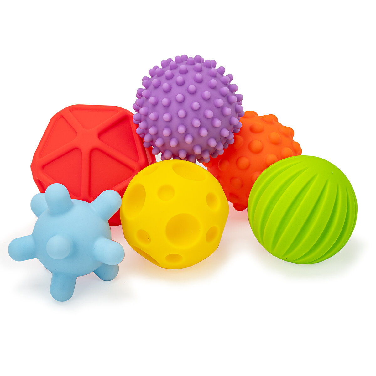 Тактильные мячики Юнландия сенсорные для малышей и детей 6 штук - фото 19