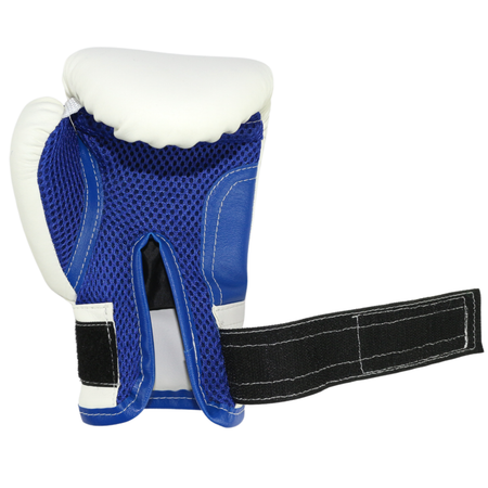 Перчатки боксерские RuscoSport бело-синие 4OZ