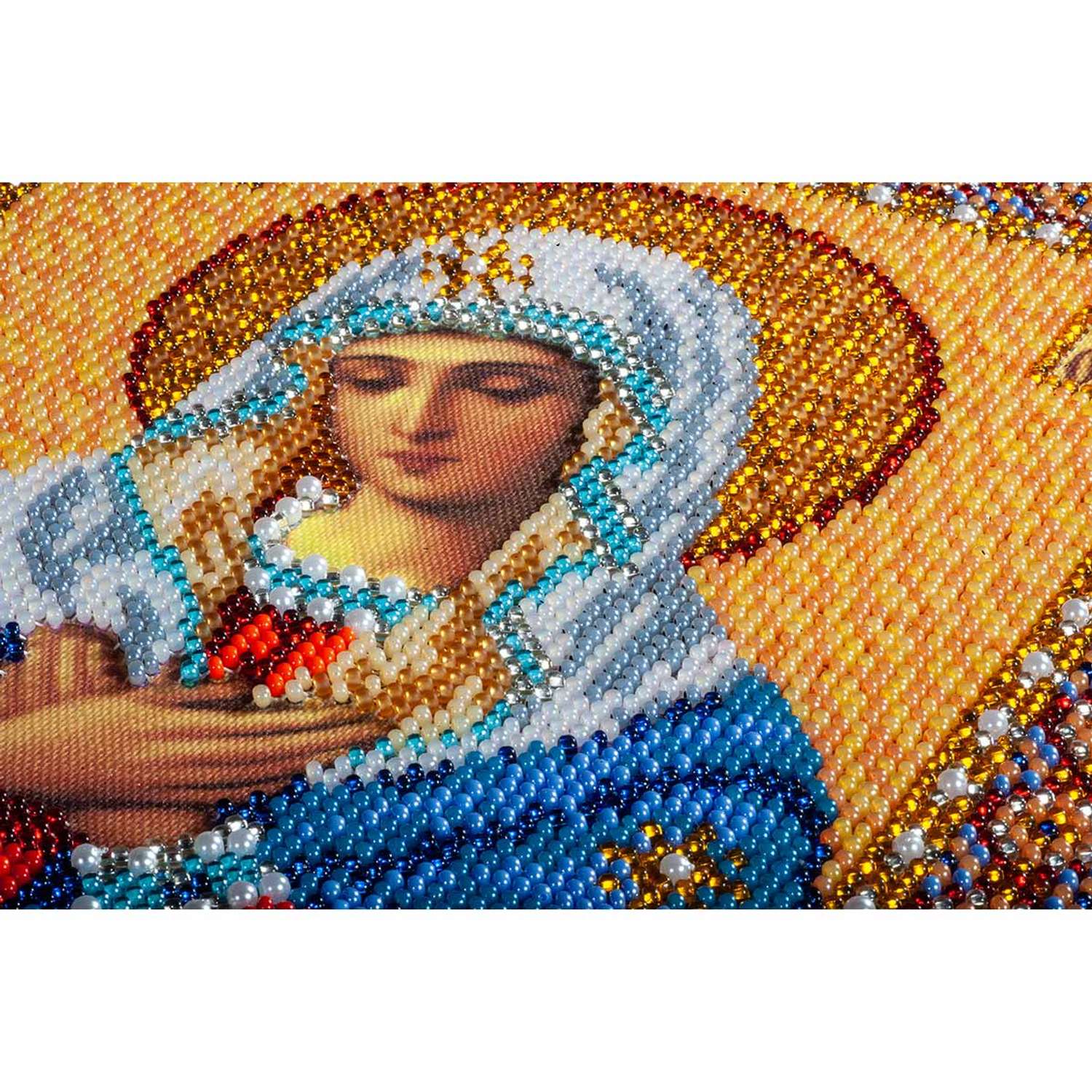 Набор для вышивания Радуга бисера иконы бисером В153 Умиление Богородица 20x25см - фото 7