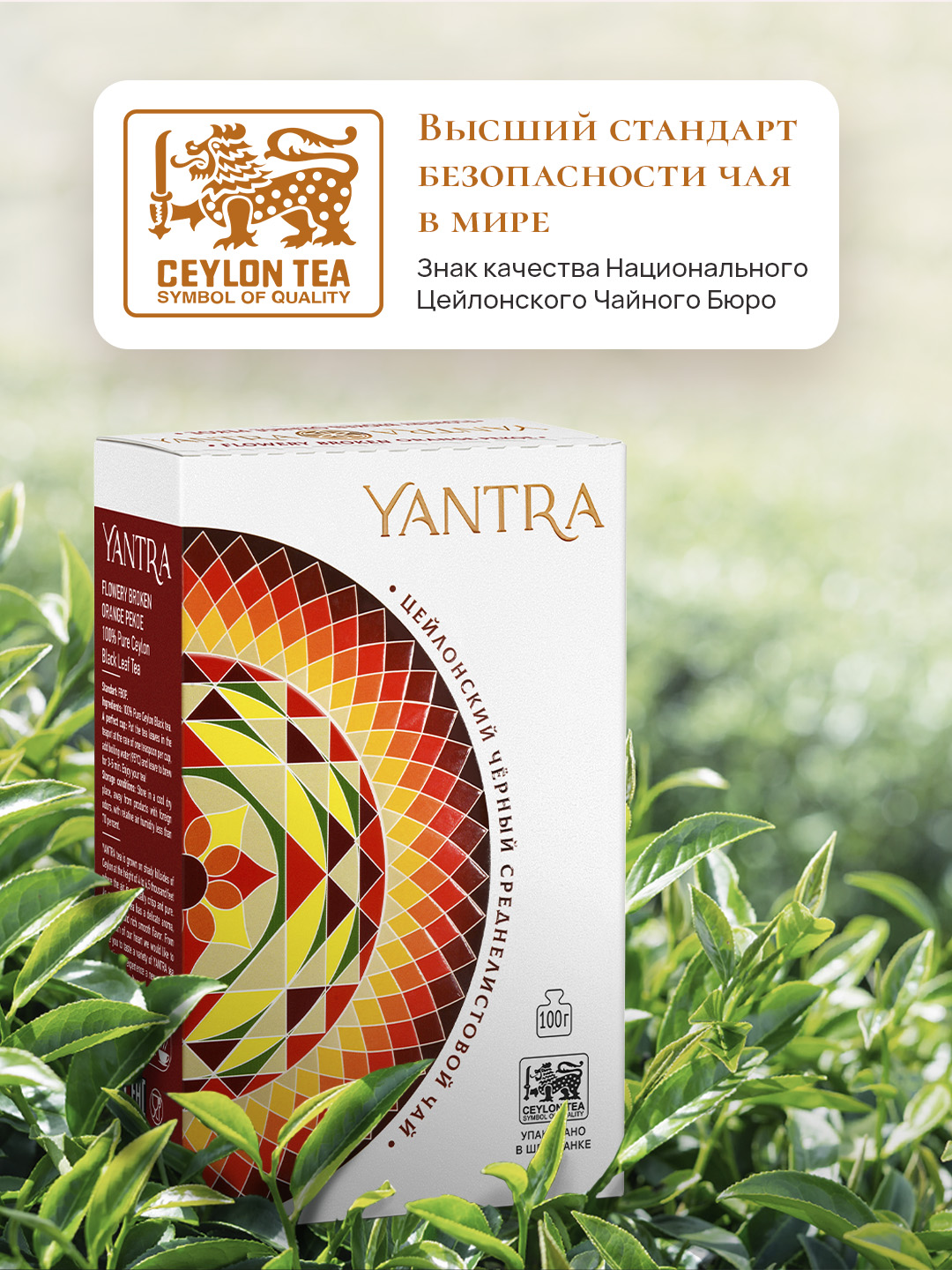 Чай Классик Yantra черный среднелистовой стандарт FBOP 100 г - фото 3