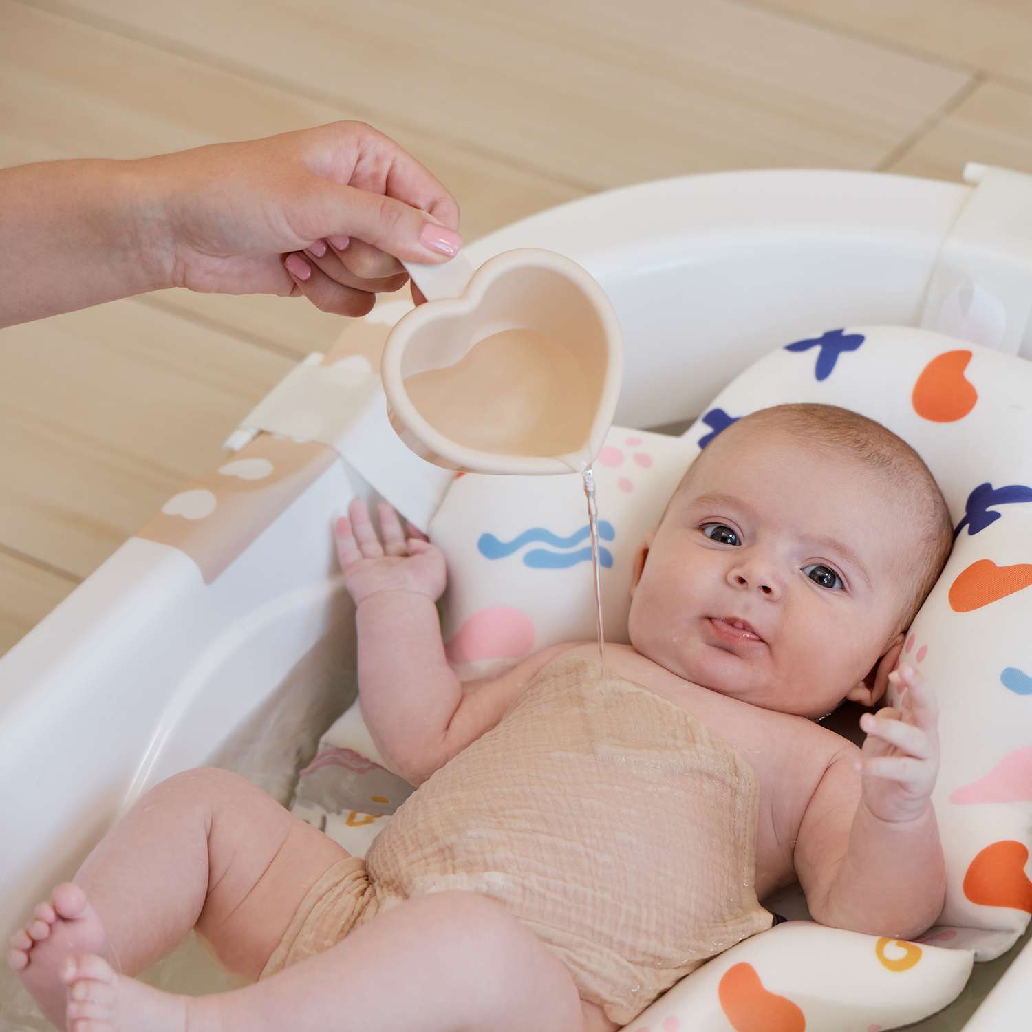Гамак для купания Happy Baby для новорожденных белый - фото 10