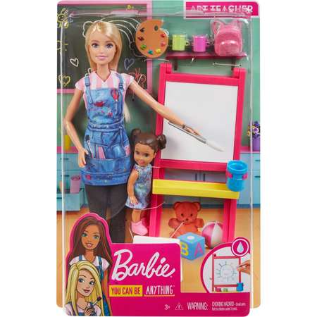 Набор игровой Barbie Кем быть Учитель рисования Блондинка GJM29