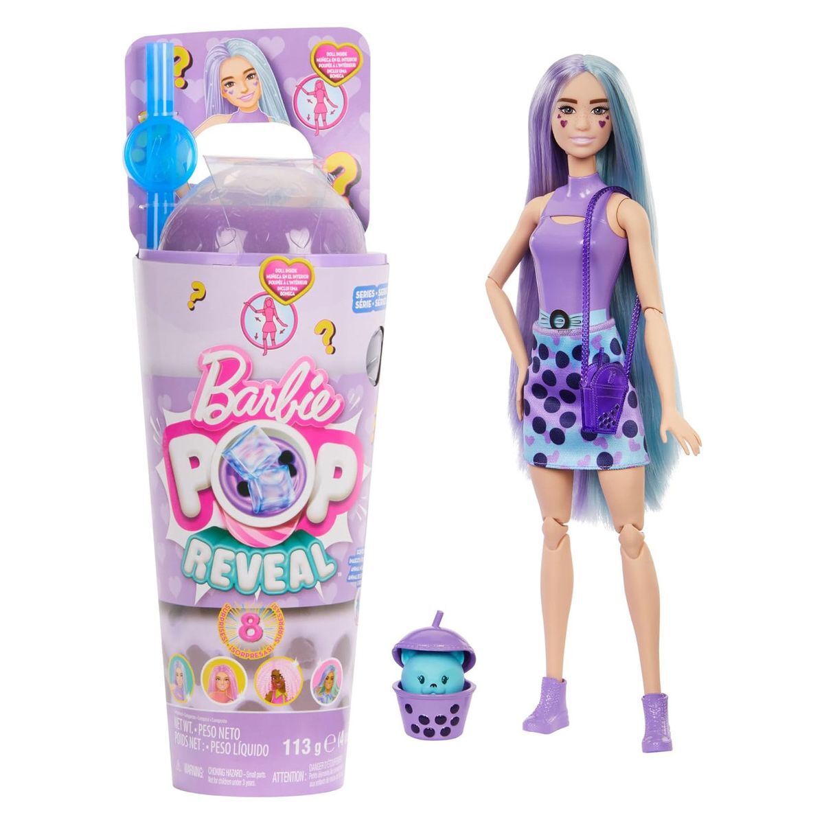 Кукла Mattel Barbie Меняй цвет сиреневая HTJ19 - фото 1