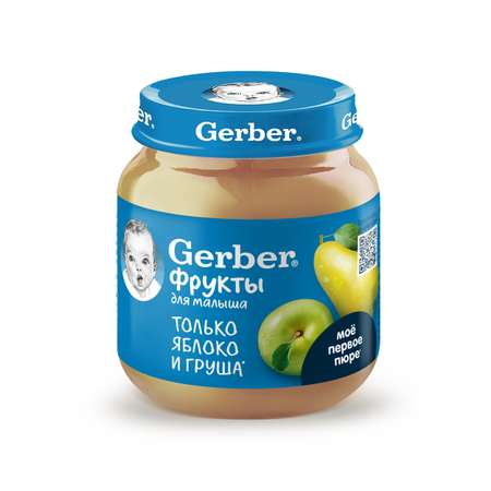 Пюре Gerber яблоко-груша 125г с 5месяцев