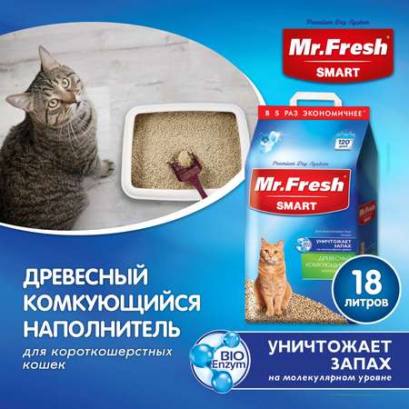 Наполнитель для кошек Mr.Fresh Smart короткошерстных 18л