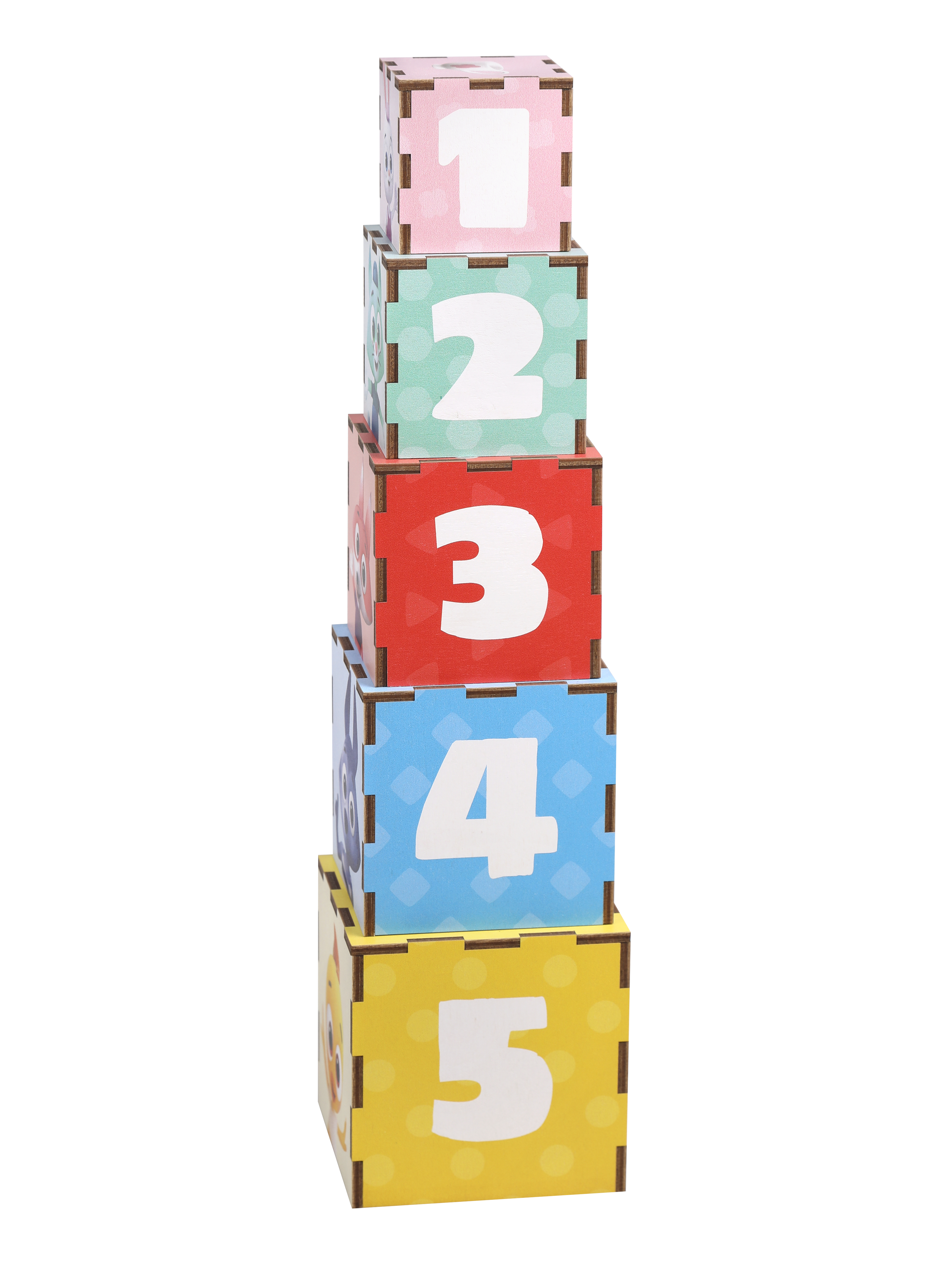 Кубики Цветняшки деревянные пирамидка сортер игровой набор - фото 12