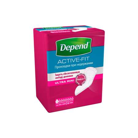 Прокладки Depend Ultra Mini для женщин 12шт