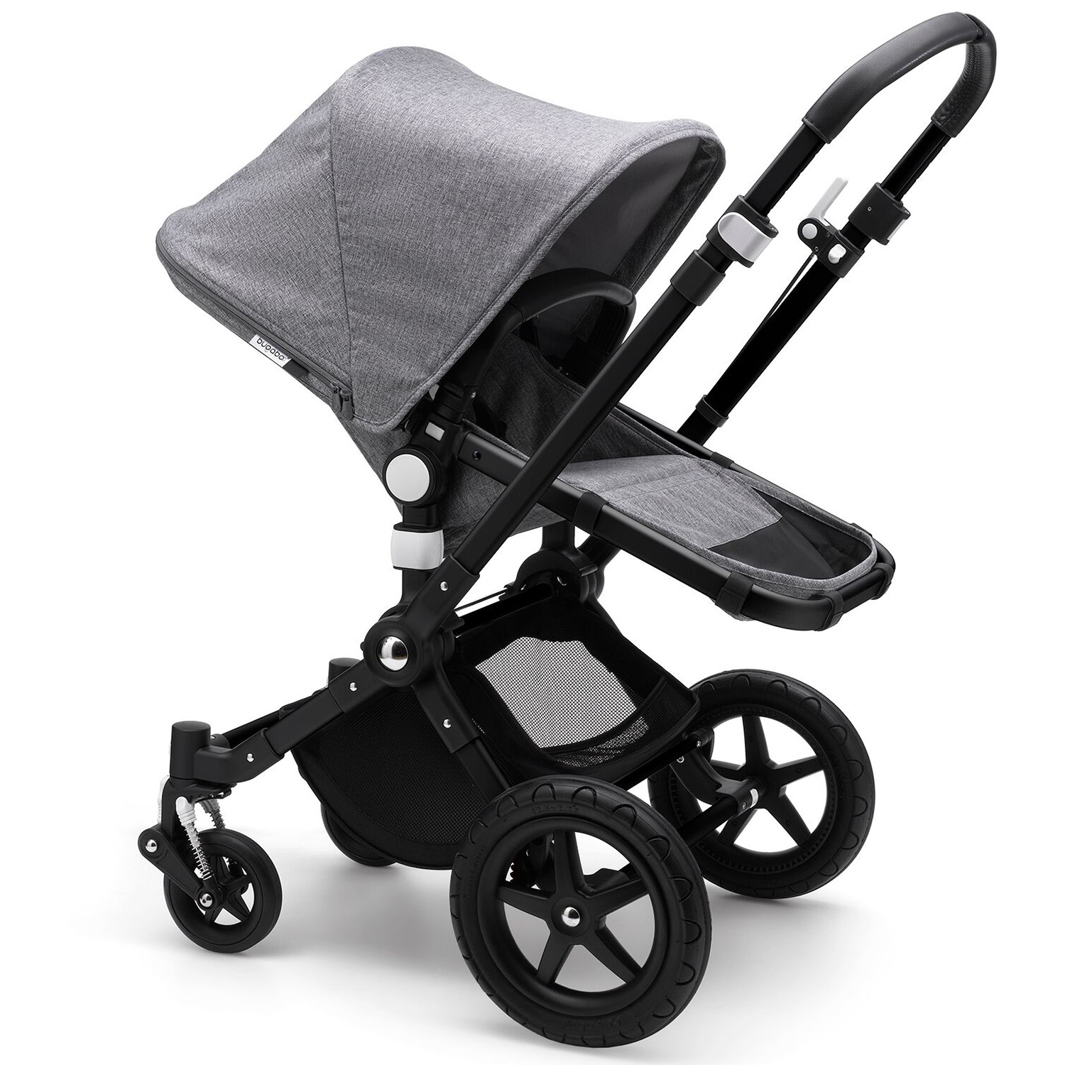 Коляска 2в1 Bugaboo Cameleon3 Plus Complete Black-Grey Melange 239165GM01 - фото 1