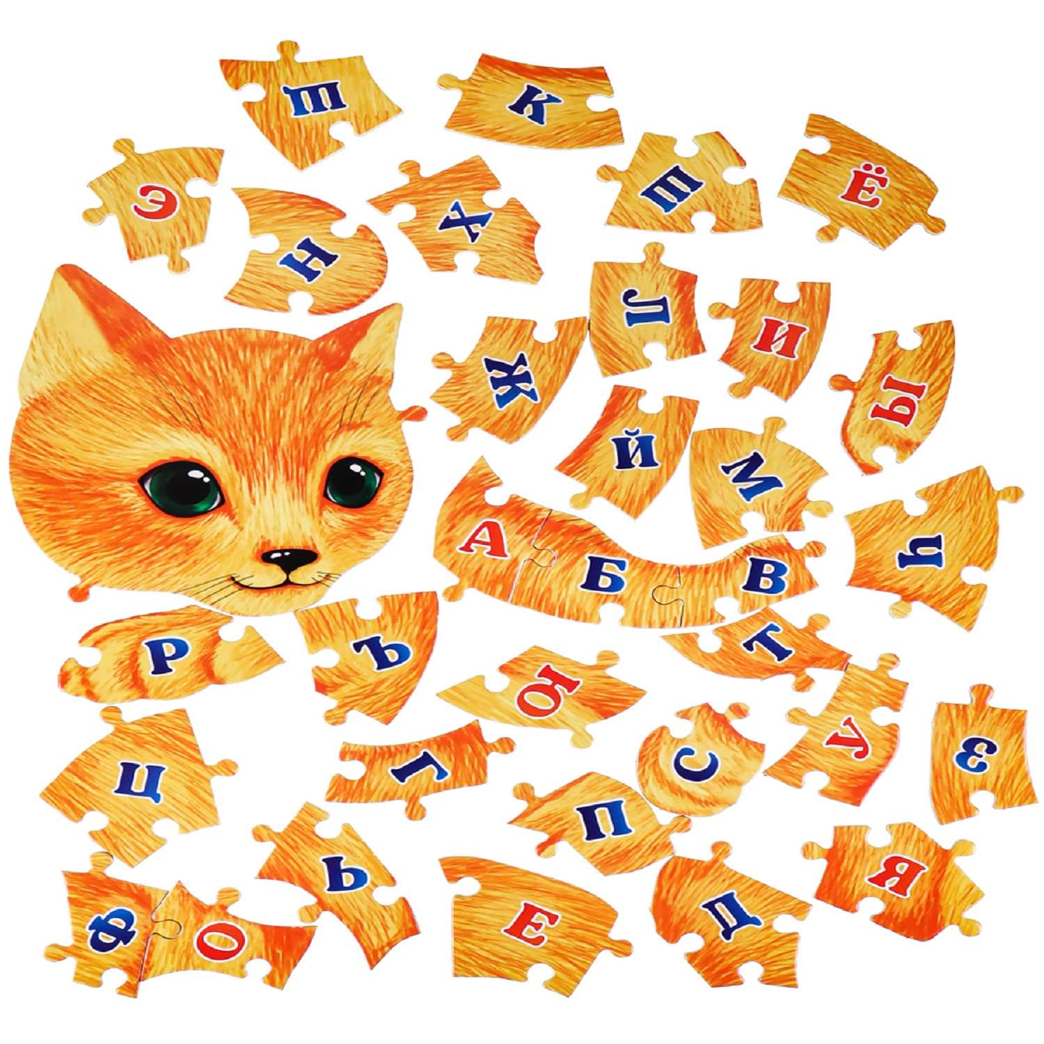 Алфавит-пазл Рыжий кот 34 элемента. Котенок - фото 2