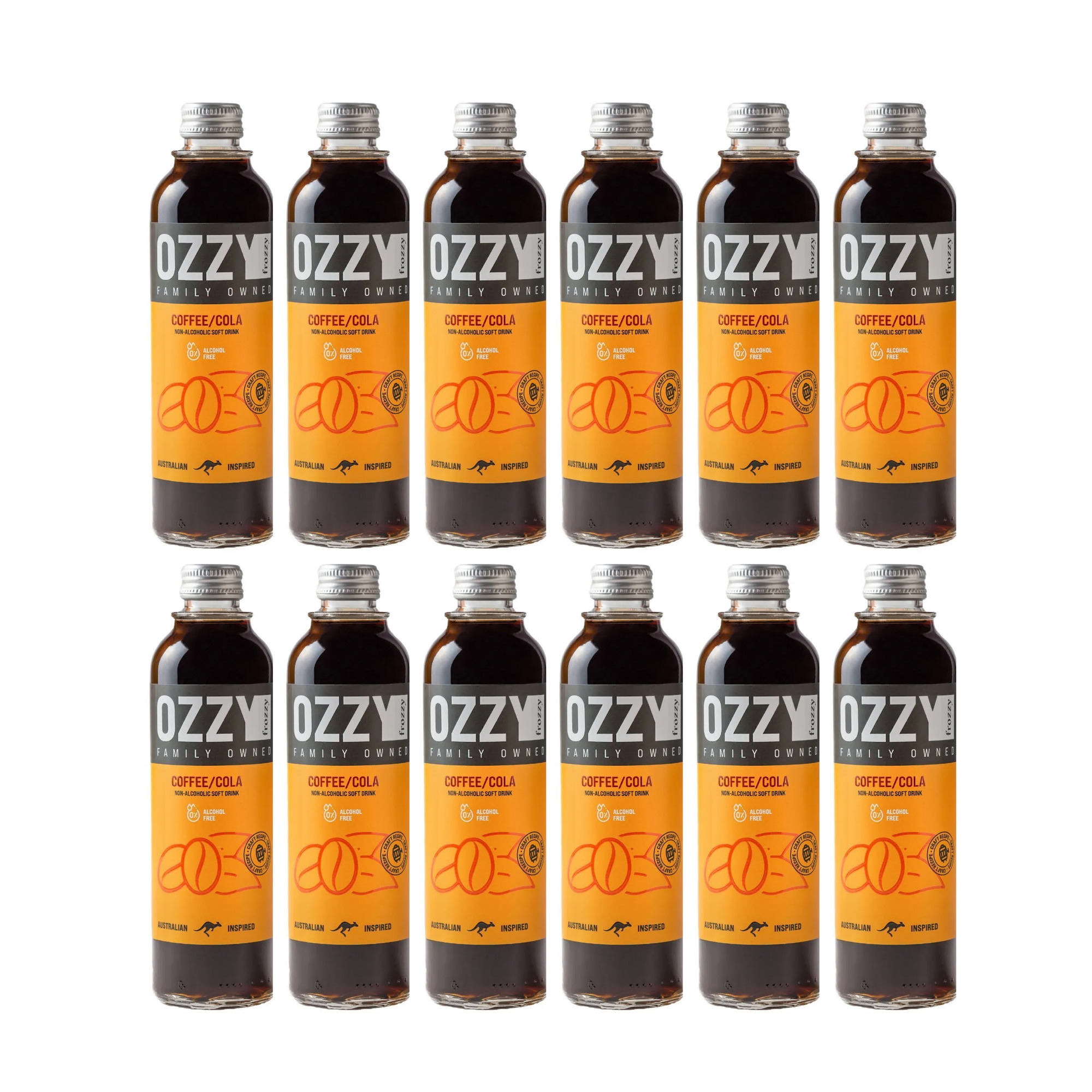 Крафтовый лимонад OZZY frozzy Кола с кофе 0.33 л 12 штук - фото 1