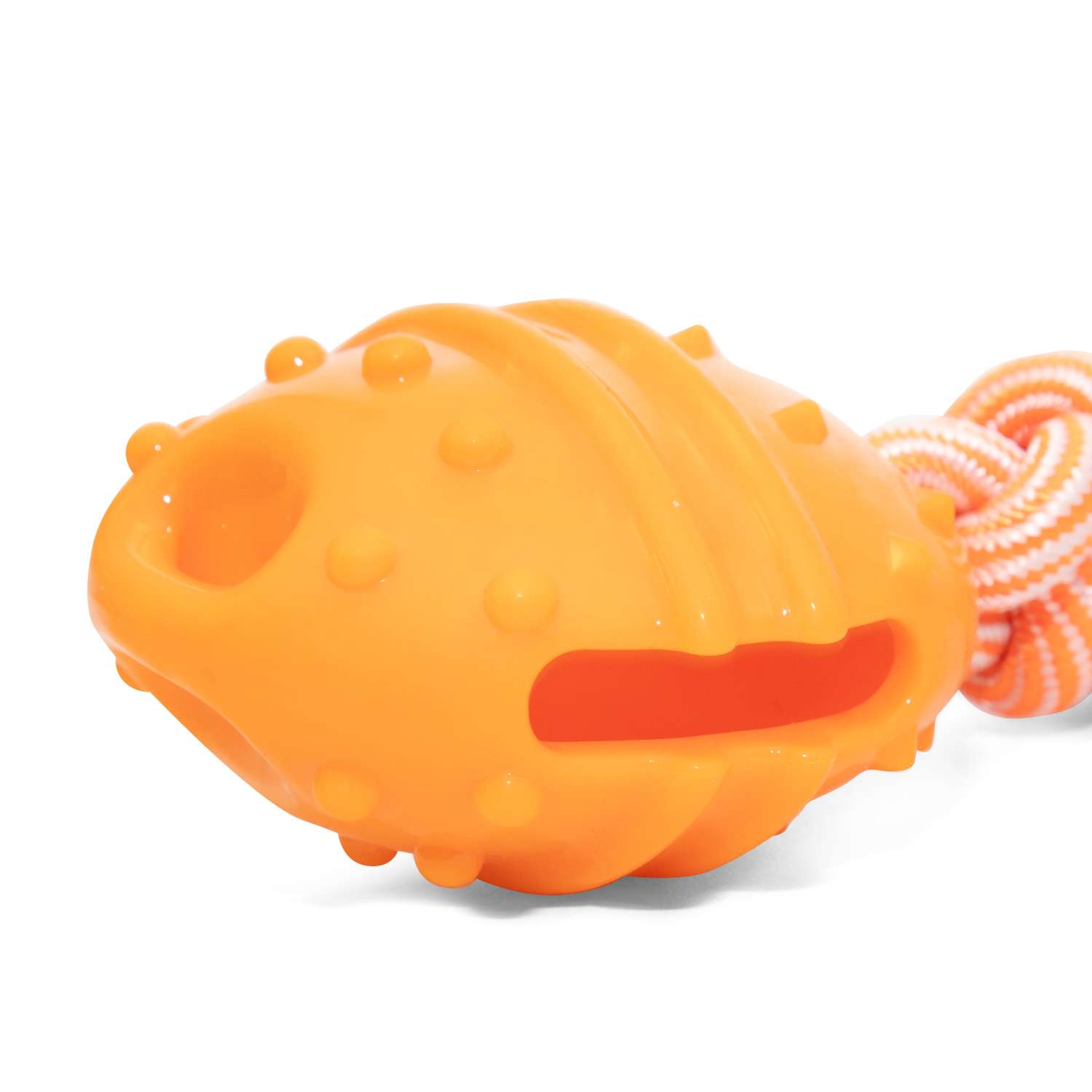 Игрушка для собак Triol Апельсин с веревкой Оранжевый - фото 2