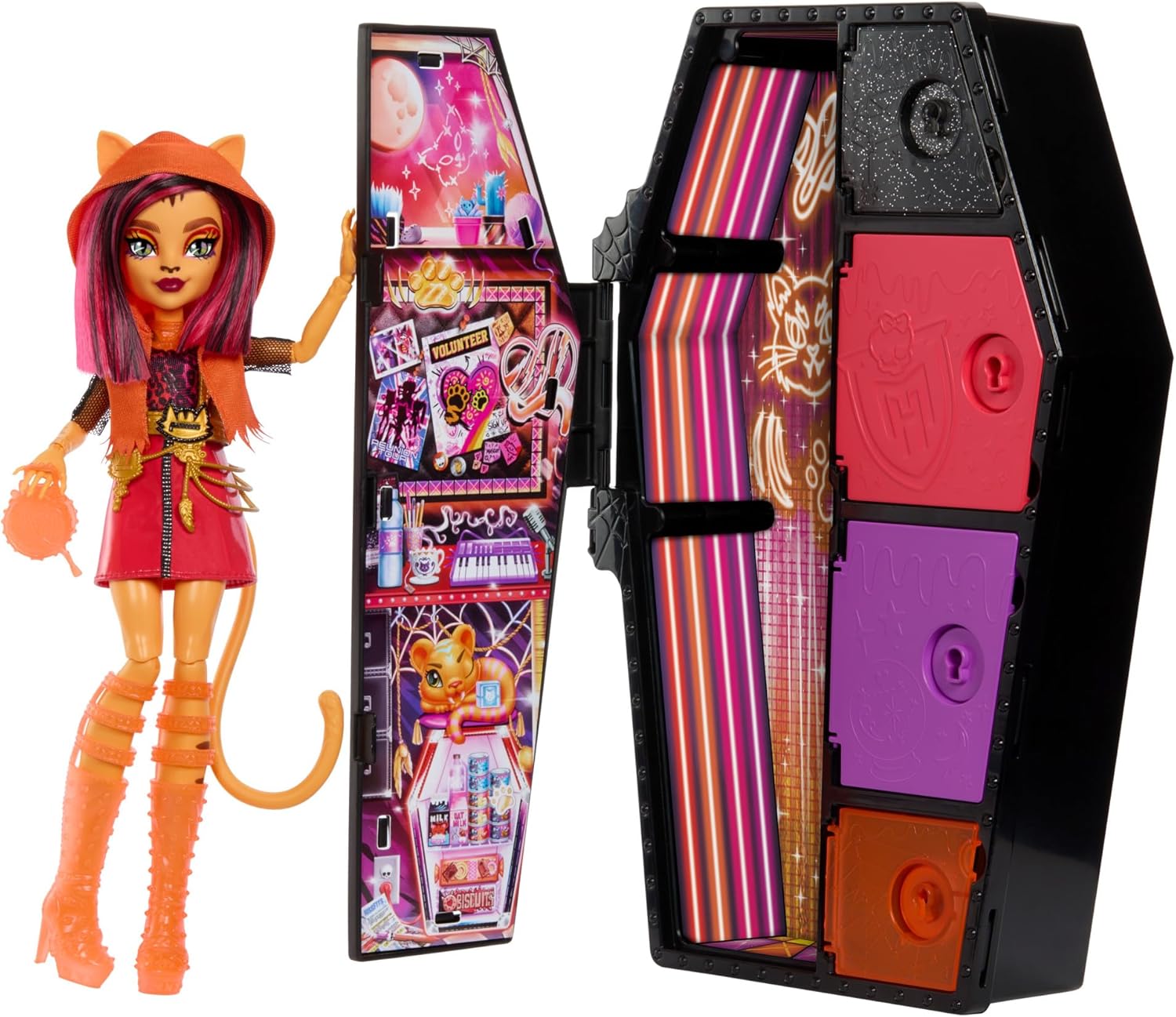 Кукла модельная Monster High Skulltimate Secrets Toralei HNF80 - фото 1