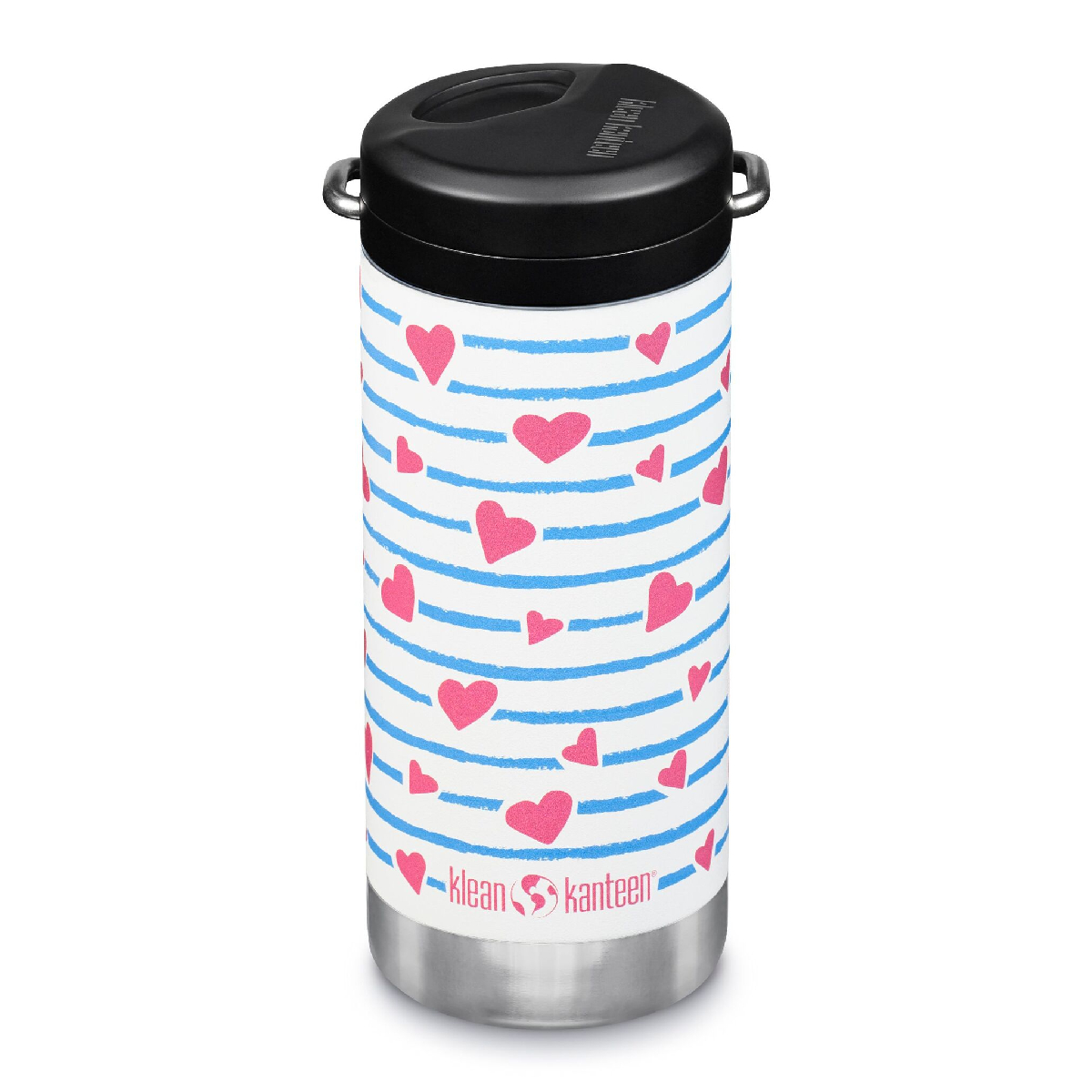 Термокружка Klean Kanteen TKWide Twist Cap 12oz 355 мл Heart Stripe - фото 2