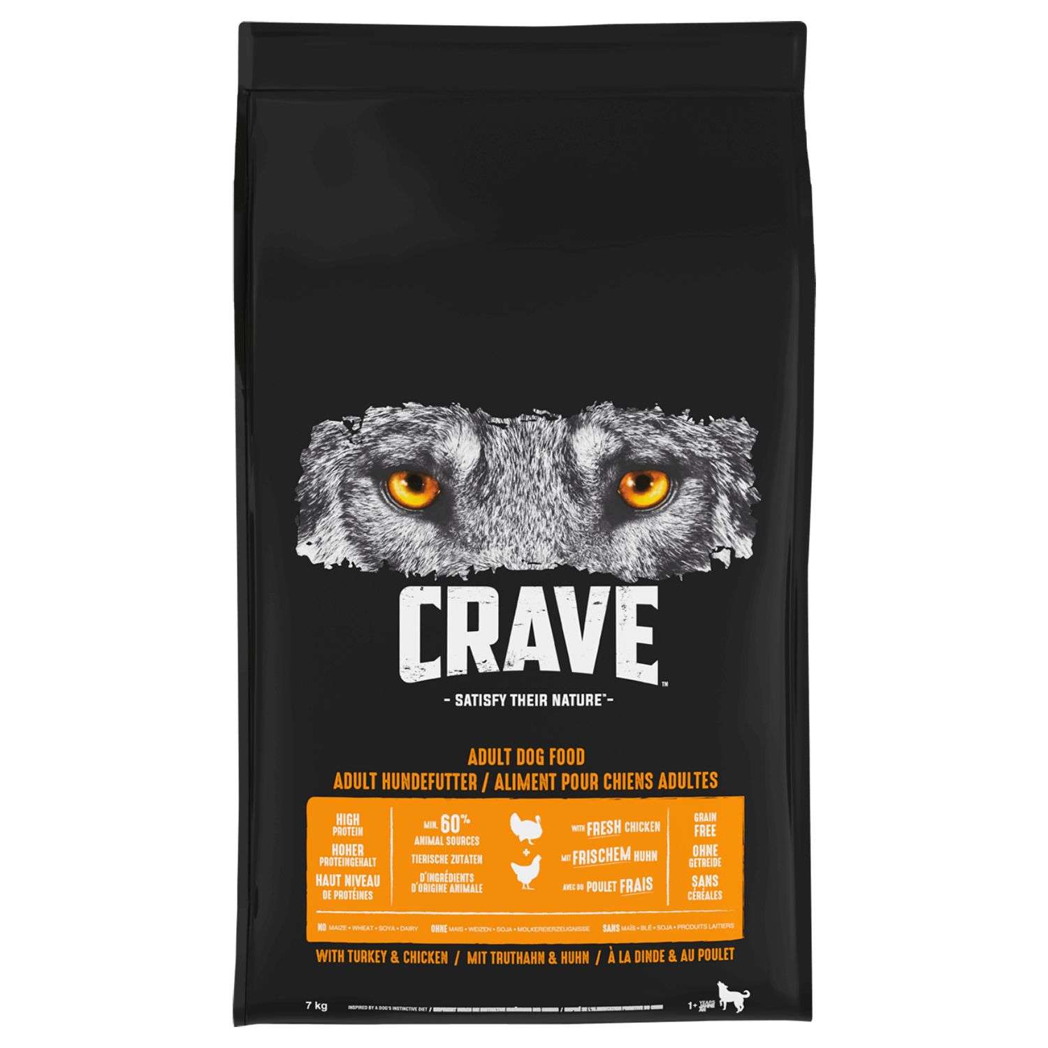 Корм для собак Crave курица-индейка 7кг - фото 1