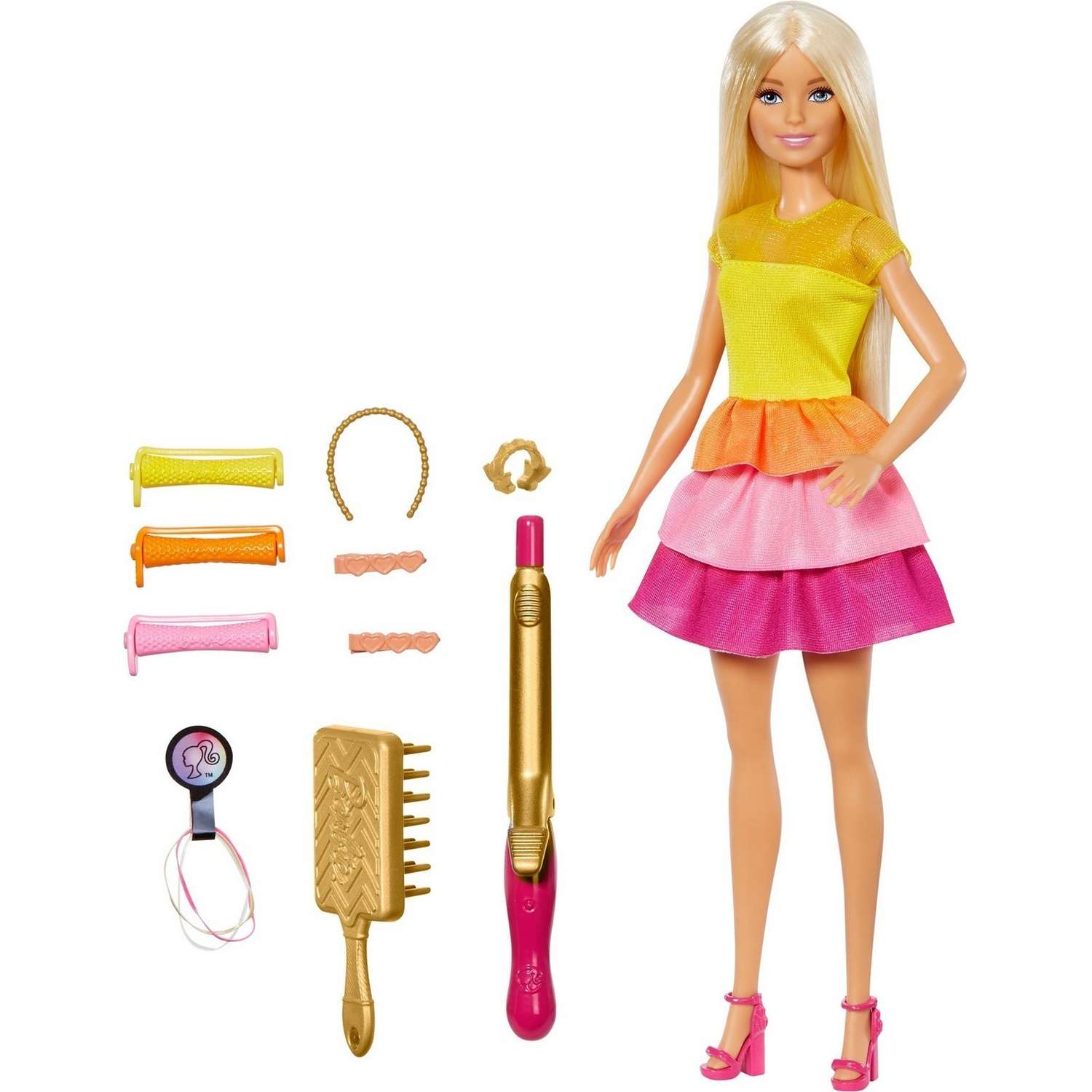 Кукла Barbie в модном наряде с аксессуарами для волос GBK24 GBK24 - фото 1